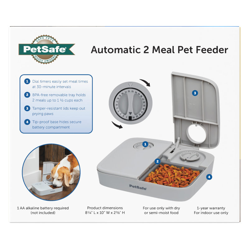 Petsafe automatic 2 meal pet feeder best sale